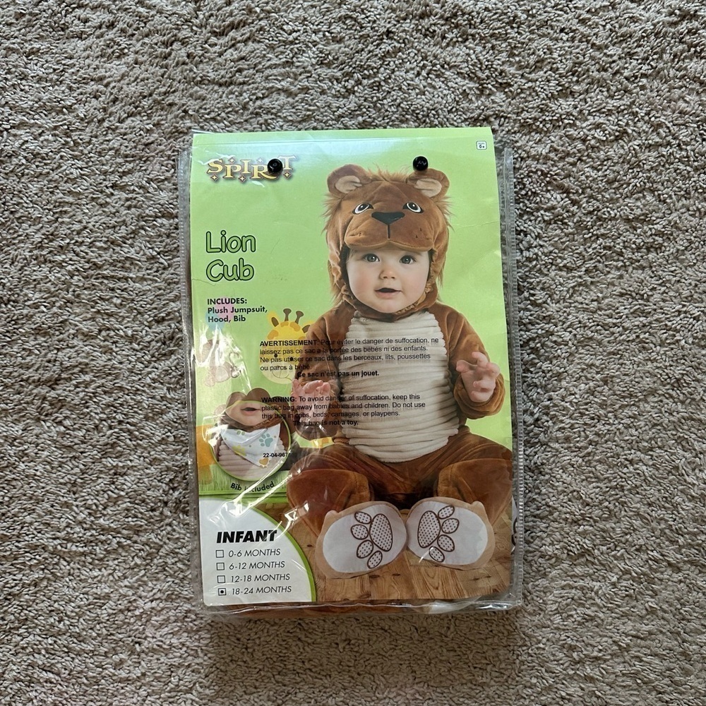 Spirit Halloween Lion Cub Halloween Costume size 18-24m